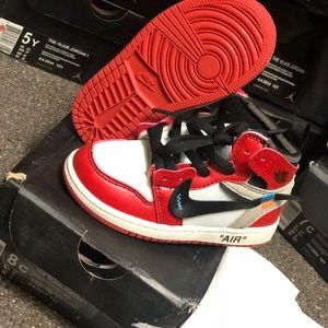 Custom kids off white sneakers